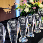 SEG Excellence Award trophies from 2023
