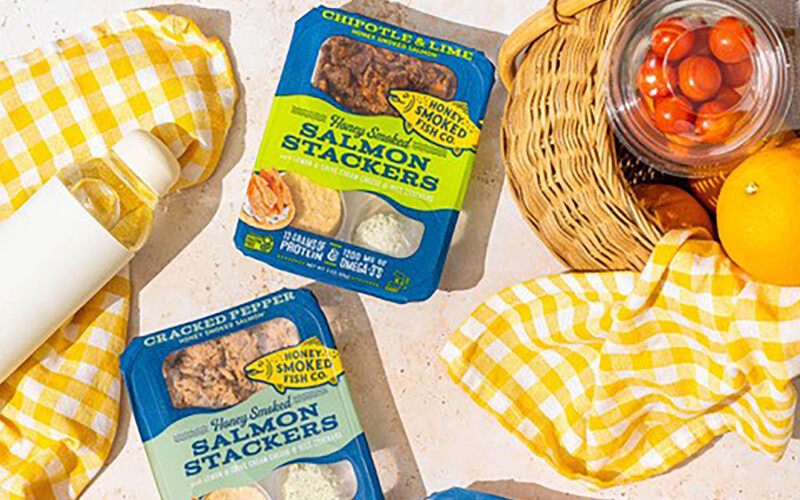 Honey Smoked Fish's new Salmon Stackers product