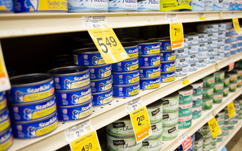 StarKist canned tuna on display at a grocery store