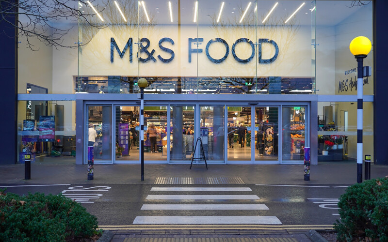 Marks and Spencer grocery store in Hampshire, England