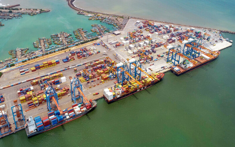 Vizag port in Visakhapatnam, India