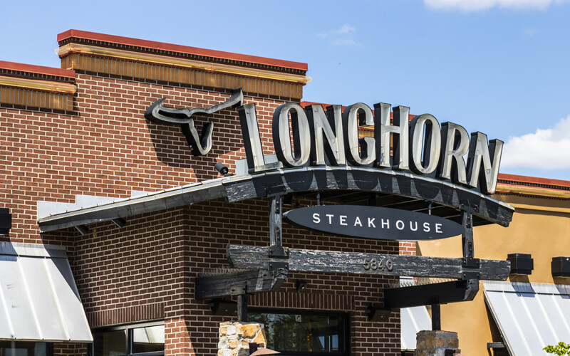 A Darden Restaurant-owned LongHorn Steakhouse in Indianapolis, Indiana, U.S.A.