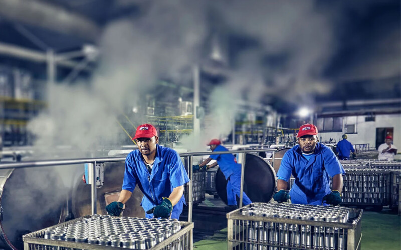 Workers at Oceana Group's cannery in South Africa