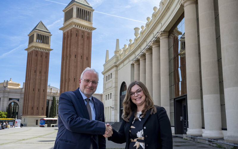 Constantí Serrallonga (Fira de Barcelona General Manager) and Wynter Courmont (Vice President of Seafood at Diversified Communications