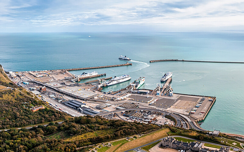 The Port of Dover in southern England