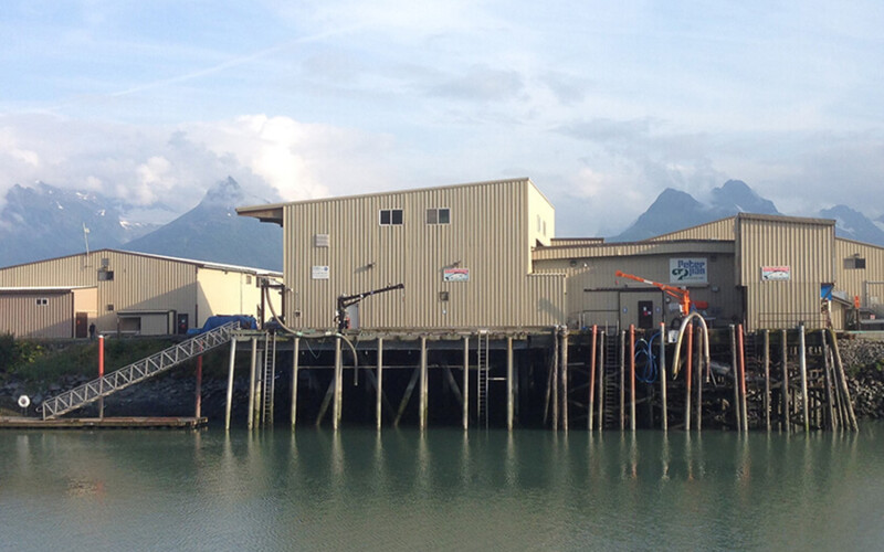 Peter Pan Seafoods' processing plant in Valdez, Alaska, U.S.A.