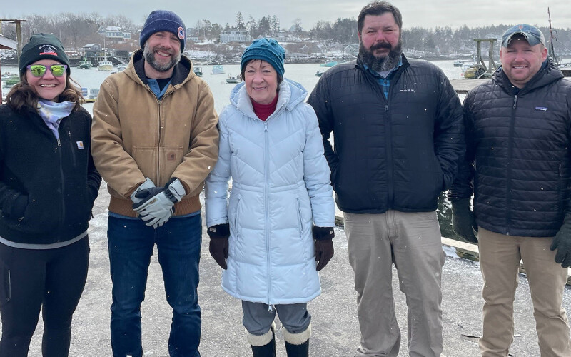 U.S. Senator Susan Collins with members of the Maine Coast Fishermen's Association