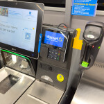 A Walmart self-checkout kiosk