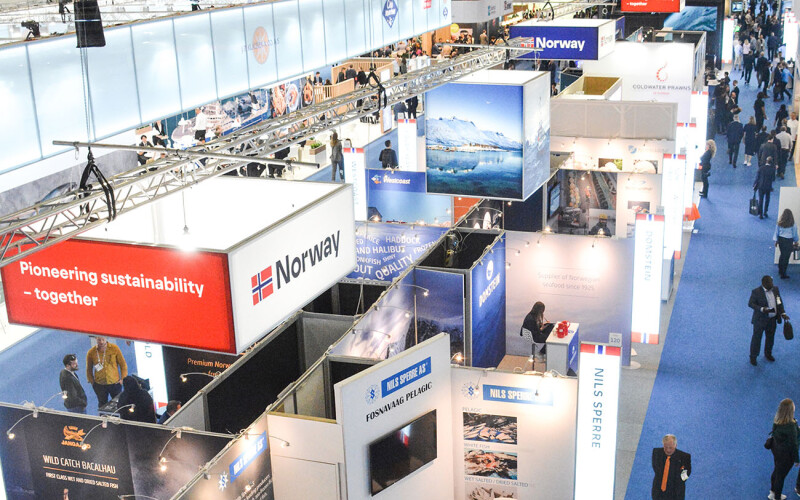 Norway's pavilion at Seafood Expo Global in Barcelona, Spain
