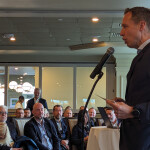 Norwegian Seafood Council CEO Christian Chramer addressing a crowd