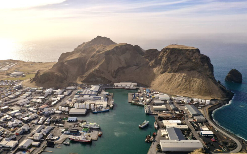 A rendering of Laxey's land-based salmon farm in Iceland