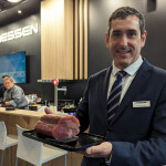 Vaessen Commercial Director Jordi Alvarez showing one of the products that can be made with the company's equipment