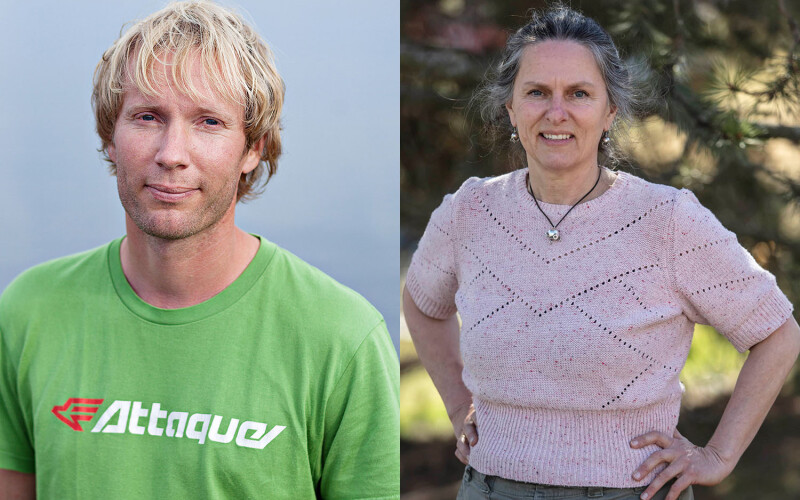 Norwegian marine ecologist Per-Erik Schulze and Norwegian Society for the Conservation of Nature Deputy Chair Randi Storhaug