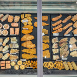 An array of AMfish's products in a display case.