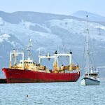 A fishing vessel in the southern Argentinian region of Tierra del Fuego