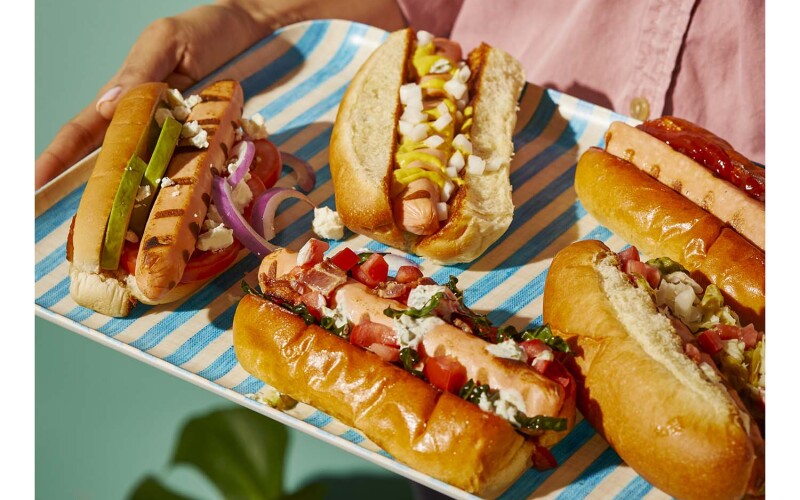 Hot dogs made with Secret Island farm-raised salmon
