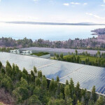 A rendering of Nordic Aquafarms' planned salmon recirculating aquaculture system in Belfast, Maine, U.S.A.