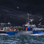 A fishing vessel off the coast of County Kerry, Ireland