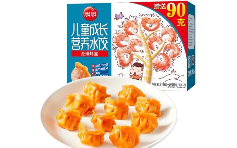 A Synear shrimp dumpling product aimed at China's kids' food market.