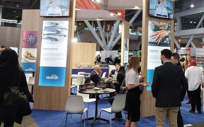 Seafish's booth at a recent trade fair