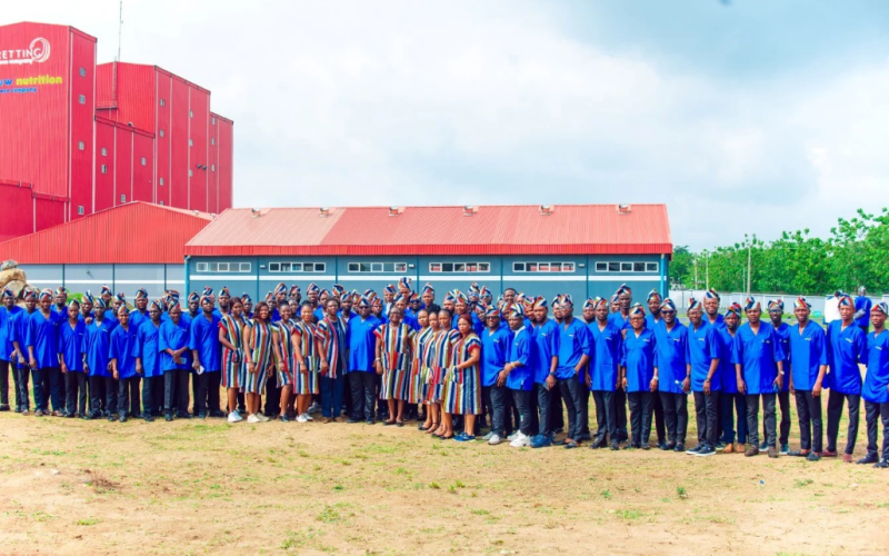 Nutreco fish feed production facility in Nigeria