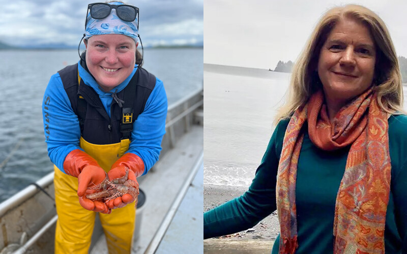 Alaska Marine Conservation Council Fisheries Scientist Michelle Stratton and fisheries policy director Theresa Peterson.