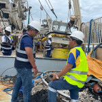 Workers on board a fishing vessel in Papua New Guinea